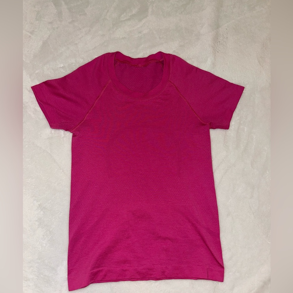 sonic pink race length short sleeve lululemon swiftly